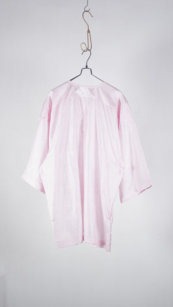 Bunon Ribbon Big Blouse - Khadi Silk Rose Water - OKURA