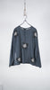 Bunon Embroidery Blouse - Khadi 100/ Cotton Bubble Flower Print & Embroidery Charcoal - OKURA