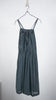 Bunon Flower Ribbon Skirt - Khadi Cotton Silk Flower Embroidery Charcoal - OKURA