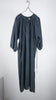 Bunon Back Button Dress - Khadi Silk Charcoal - OKURA