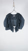Bunon Frill Gilet - Khadi Silk Charcoal - OKURA