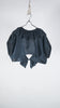 Bunon Frill Gilet - Khadi Silk Charcoal - OKURA