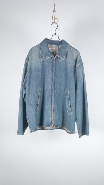 Inscrire Used Denim Zip Up Blouson Dark Blue Used - OKURA