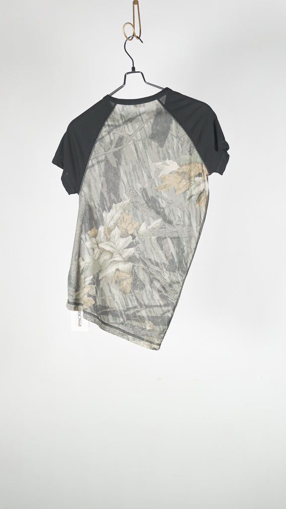 Inscrire Cotton Silk Raglan Short Sleeve Camo X Black - OKURA
