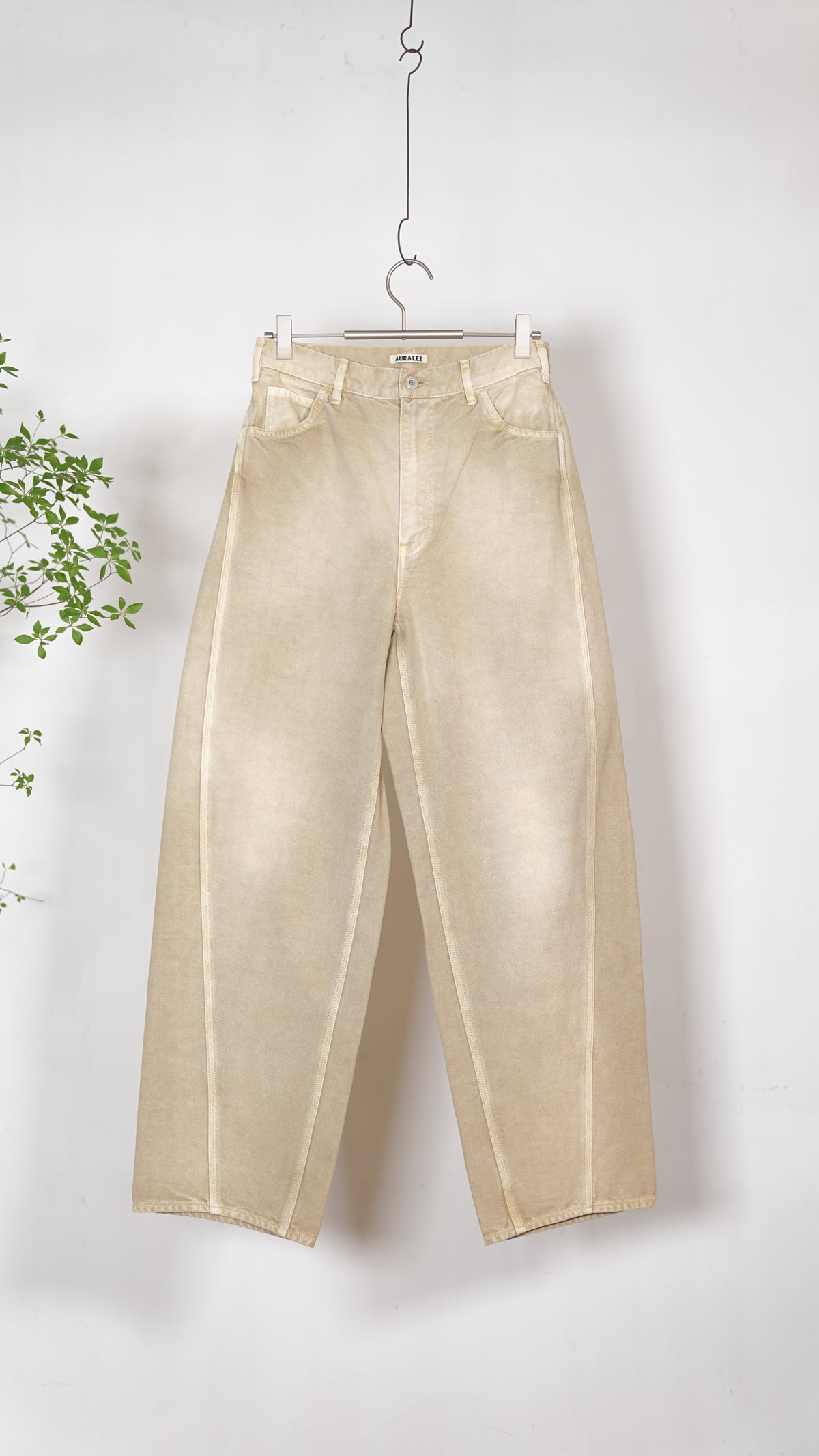 【Auralee】ORGANIC COTTON DUCK PANTS SPORTIVO [Organic cotton duck pants light beige]