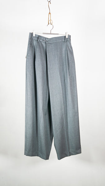 Inscrire Wool Over Size Pants Md.Grey - OKURA