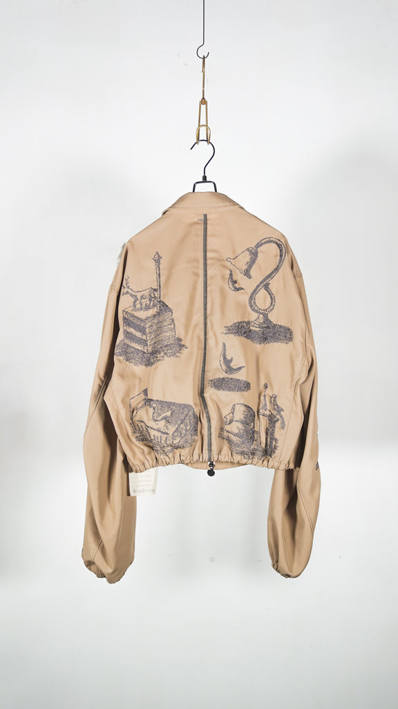 Shinya Kozuka Kappogi Sleeves With Embroidery(Issue#8) Beige - OKURA
