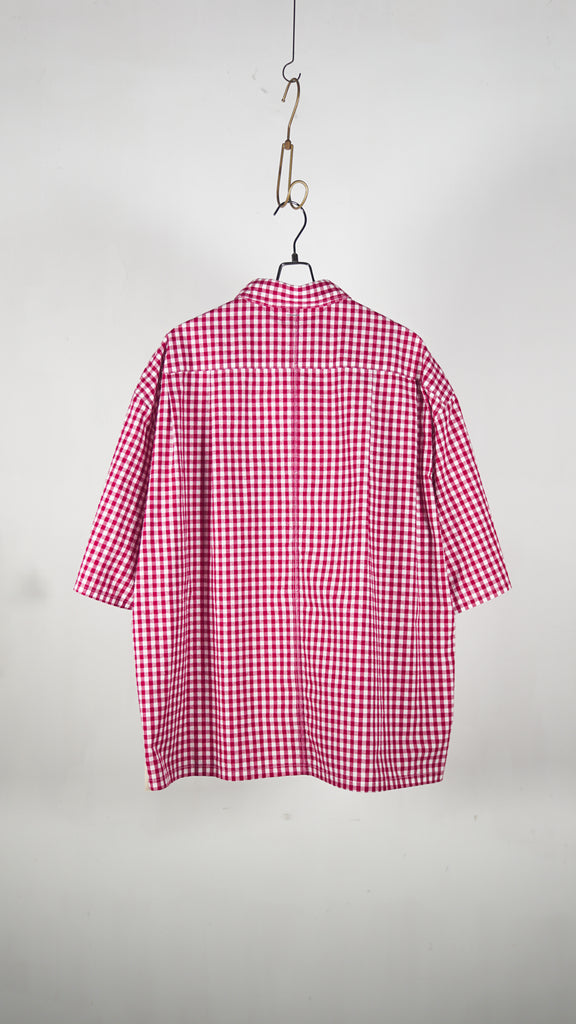 Shinya Kozuka His S/S Shirt(Issue#8) Poplin Red Gingham - OKURA
