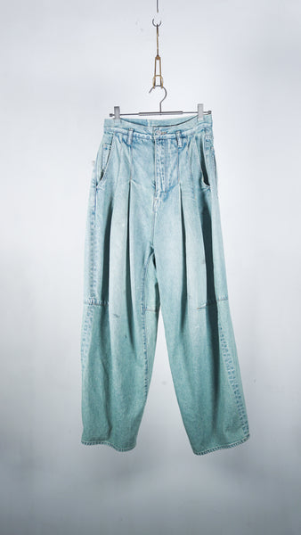 Shinya Kozuka Painted Ordinary City Baggy(Issue#8) Washed Denim Indigo - OKURA