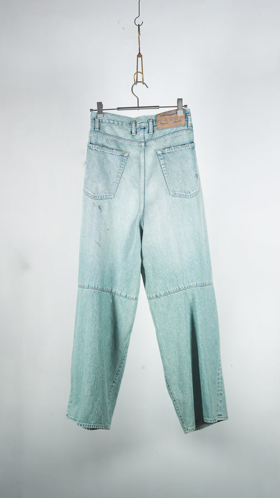 Shinya Kozuka Painted Ordinary City Baggy(Issue#8) Washed Denim Indigo - OKURA