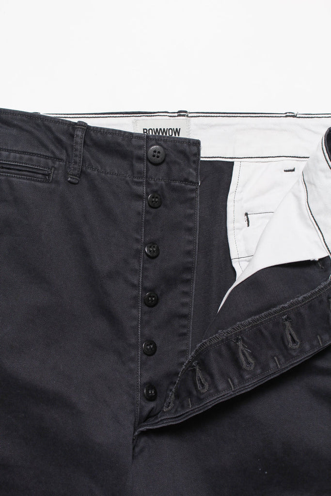 Bowwow Black Work Trousers Aged Black - OKURA