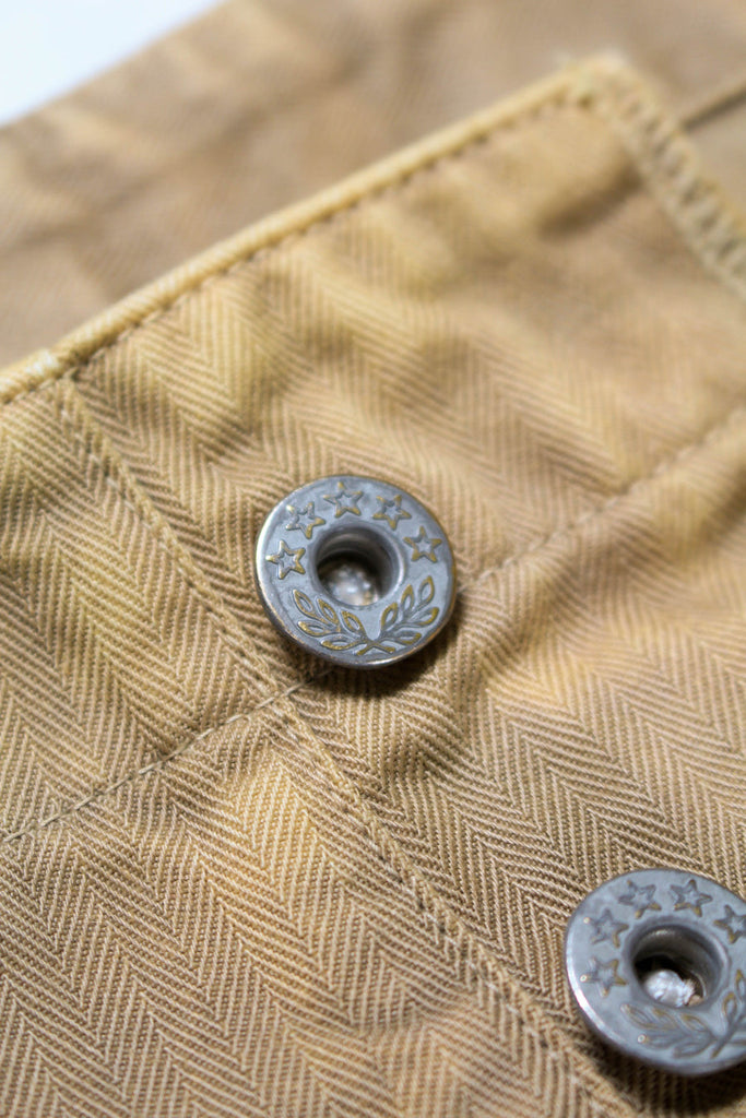 Bowwow Usmc P-41 Hbt Trousers Aged Olive Yellow - OKURA