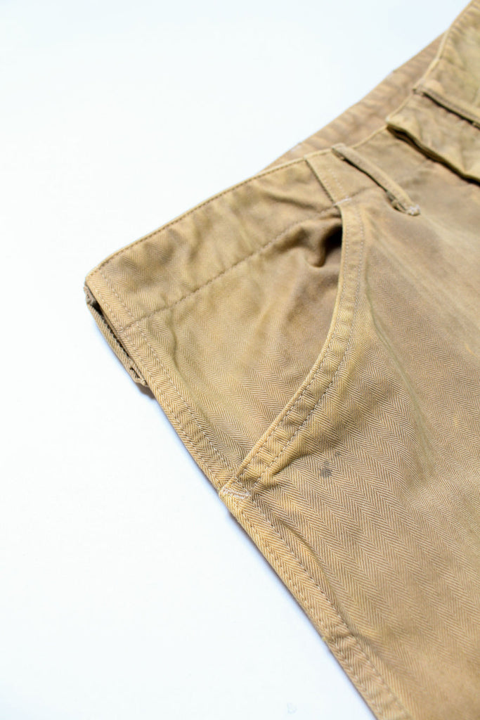 Bowwow Usmc P-41 Hbt Trousers Aged Olive Yellow - OKURA