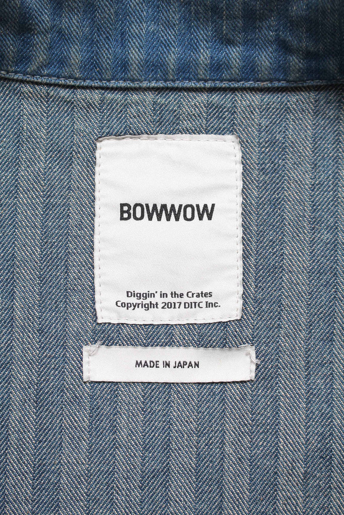 Bowwow Fer Gritgear Jacket Aged Indigo Herringbone - OKURA