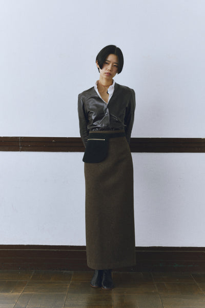 Marrow Velour Waistpouch Black - OKURA