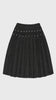 Yanyan Knits Mabo Pleated Midi Skirt Washed Black - OKURA