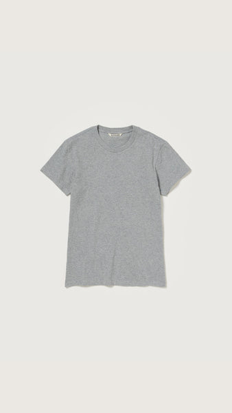 Auralee Women Seamless Crew Neck Tee Top Gray - OKURA