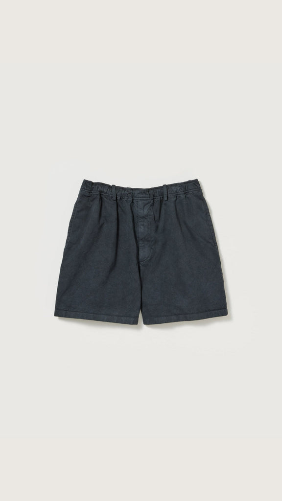 Auralee Men Garment-Dyed Finx Light Chino Shorts Black - OKURA