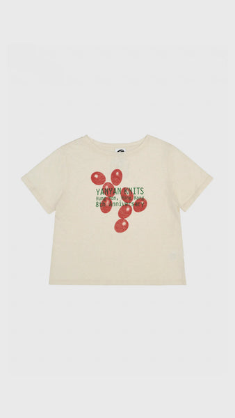 Yanyan Knits Printed Red Eggs Classic Fit Tee (Yanniversary Limited Edition) Raw Cotton / Red Eggs - OKURA