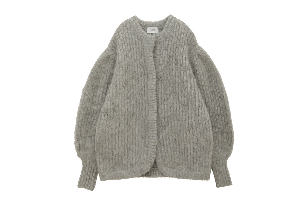 Clane Color Mohair Shaggy Cardigan Grey – OKURA