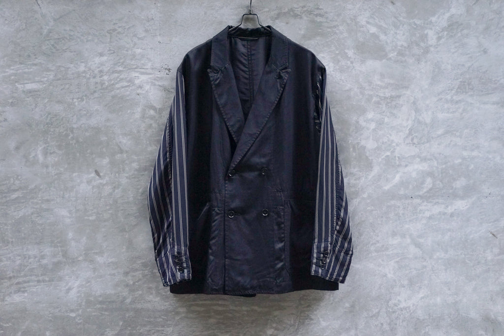 Bru Na Boinne Patch Sleeve Double Coat  Black - OKURA