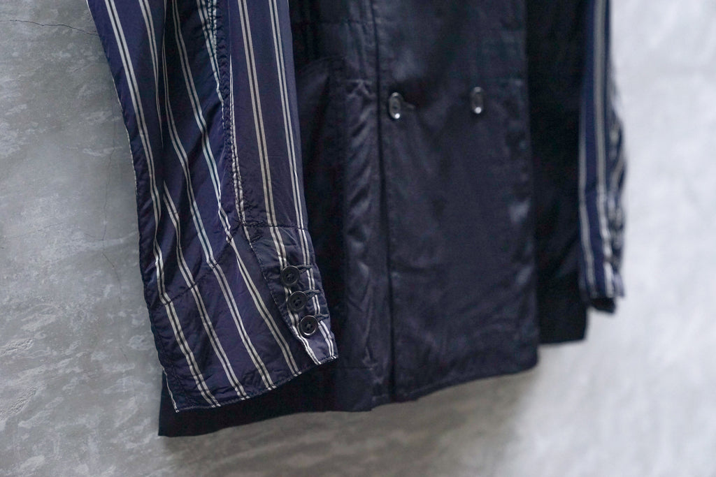 Bru Na Boinne Patch Sleeve Double Coat  Black - OKURA