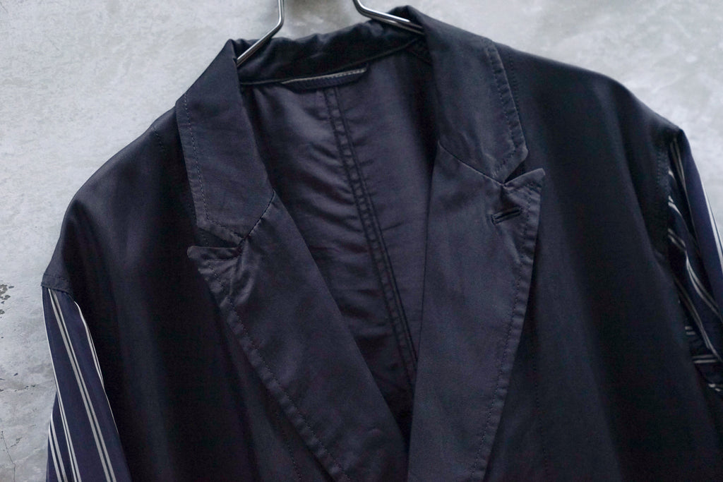 Bru Na Boinne Patch Sleeve Double Coat  Black - OKURA