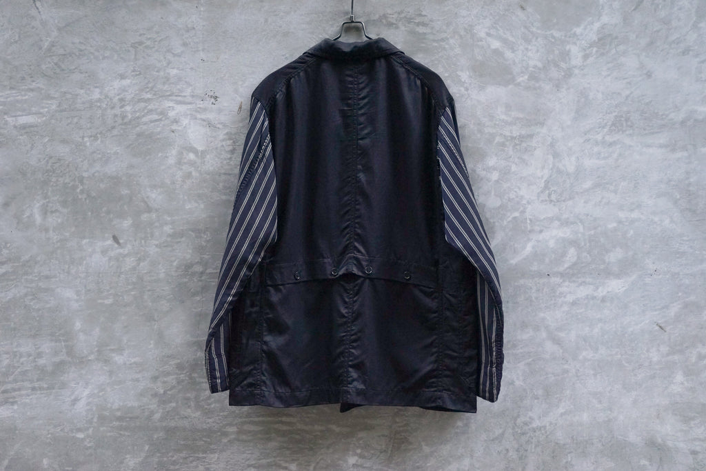 Bru Na Boinne Patch Sleeve Double Coat  Black - OKURA