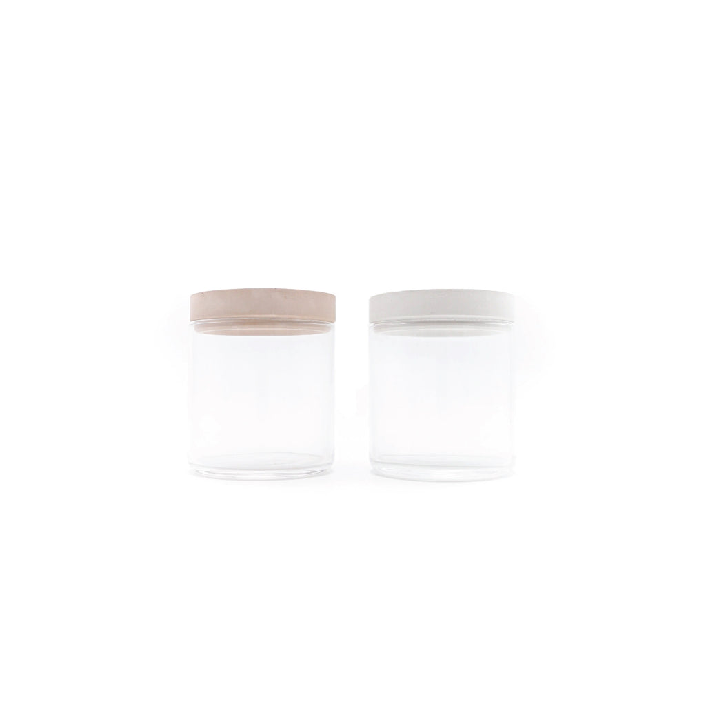 Soil Food Container Glass Pink - OKURA