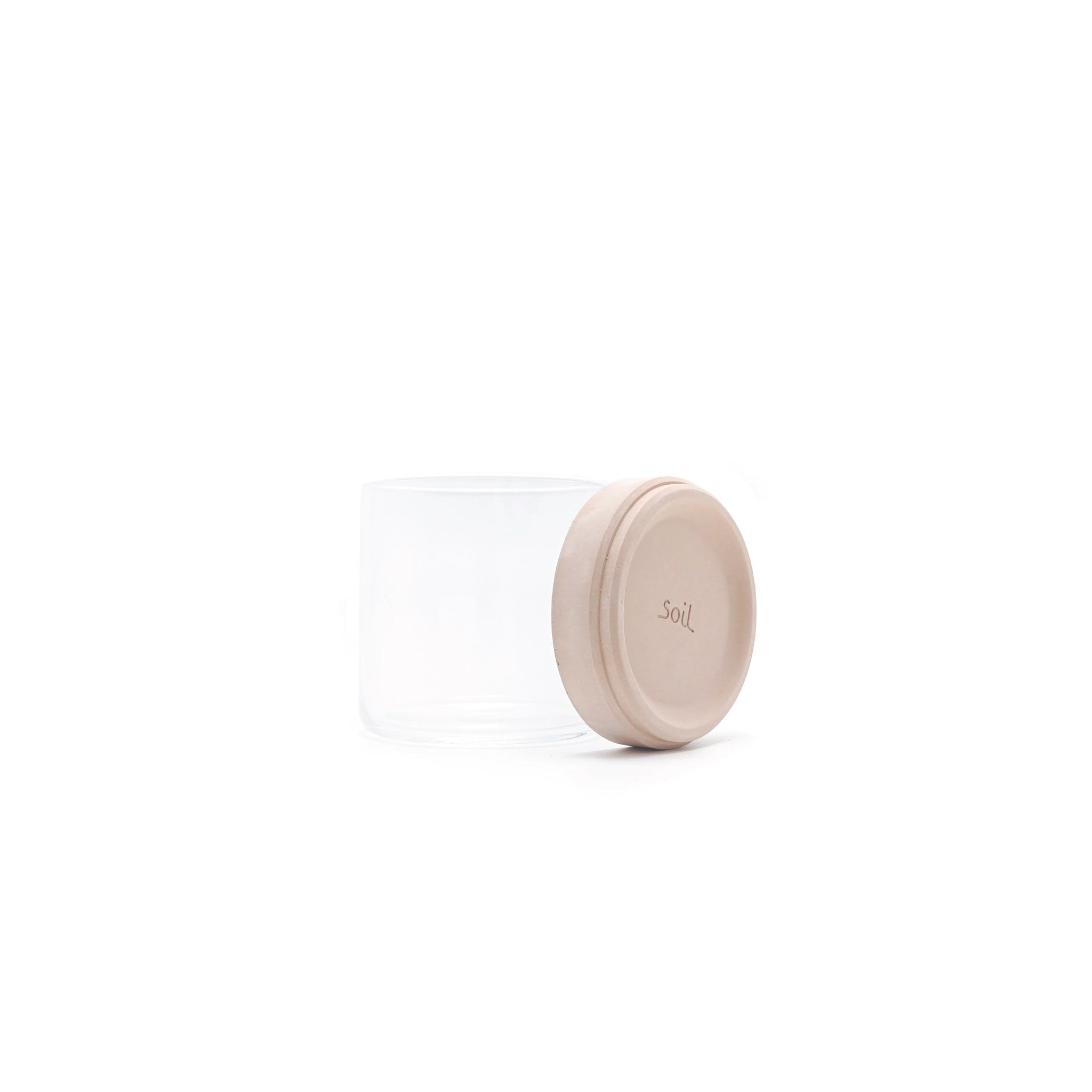 Soil Food Container Glass Pink – OKURA